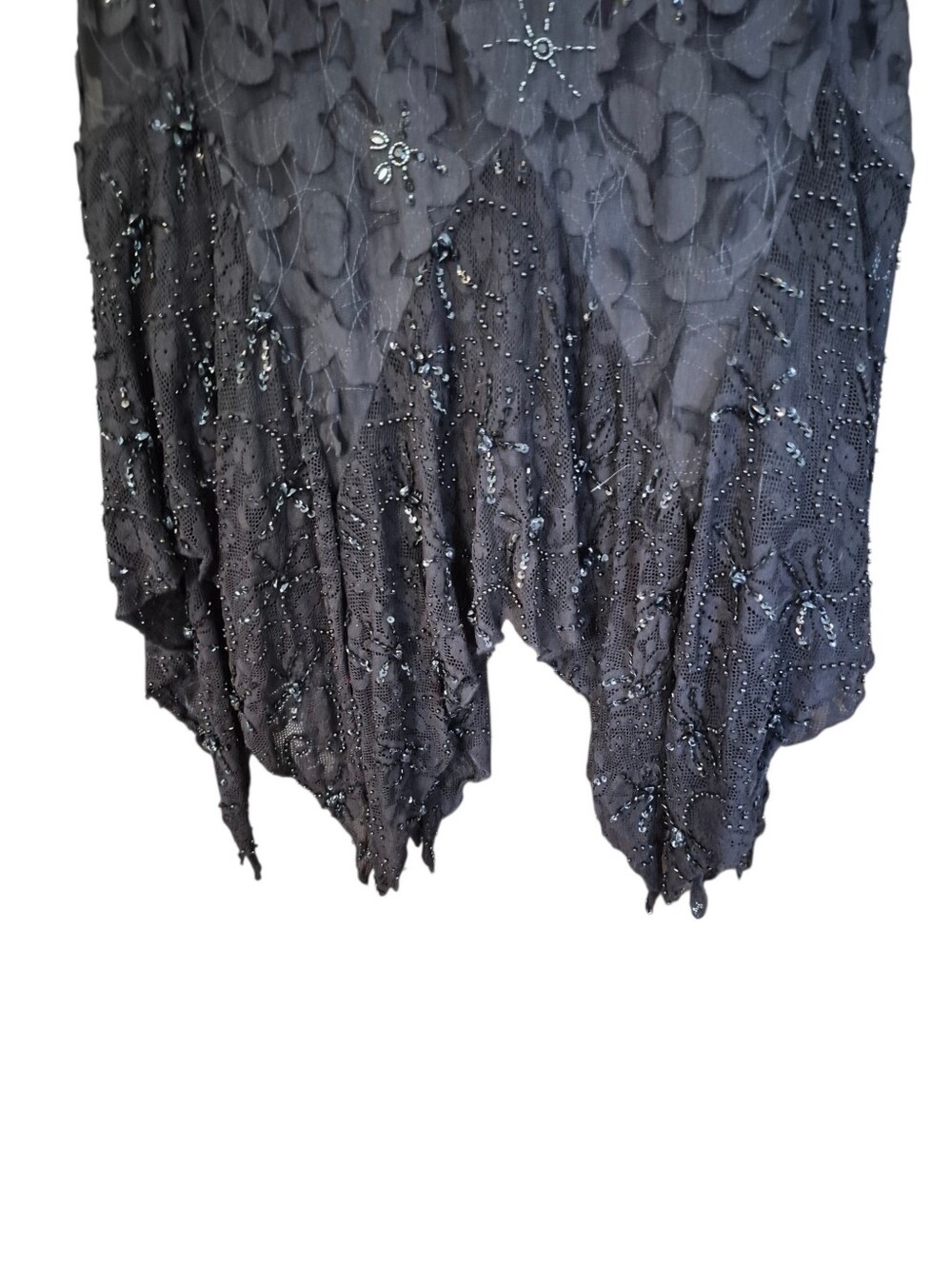 Cache Y2K Black Beaded Whimsigoth Slip dress - 8. G42 - Picture 5 of 9